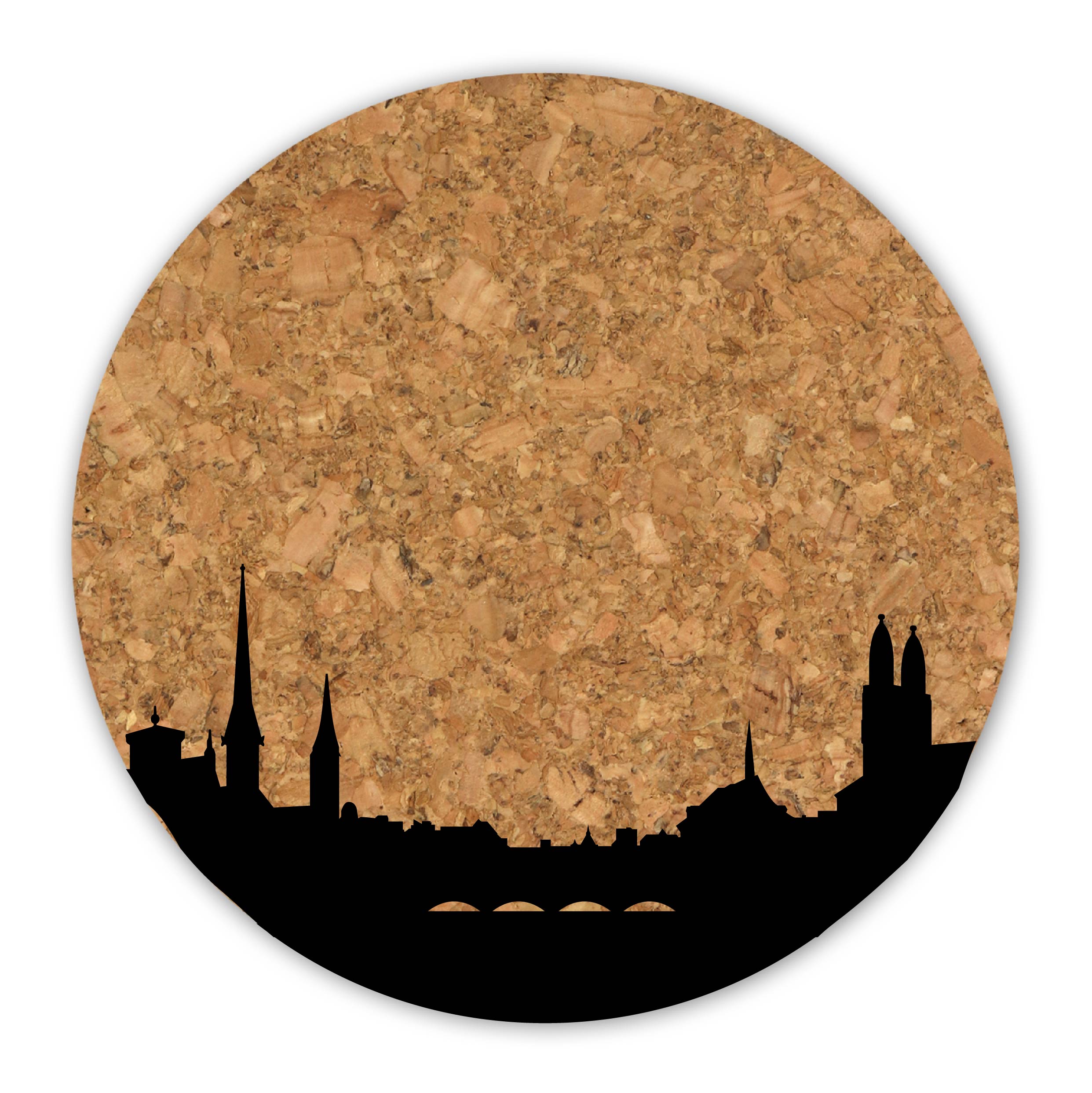 Kork Untersetzer «Skyline Zürich»